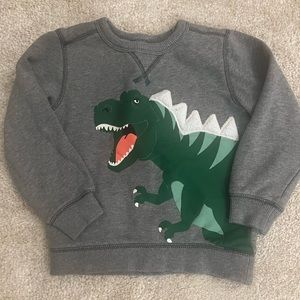 Carters Gray Dinosaur sweater. Size 3T